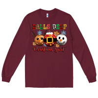 Burgundy balls deep christmas spirit Long Sleeve Tee - CowGirlArtShop