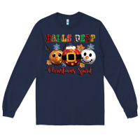 Navy balls deep christmas spirit Long Sleeve Tee - CowGirlArtShop
