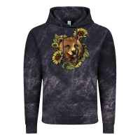 Cloud Black Bear head sunflower Vintage Hoodie - HowdyJamesFarm
