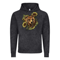 Vintage Arctic Bear head sunflower Vintage Hoodie - HowdyJamesFarm