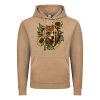 Vintage Coffee Bear head sunflower Vintage Hoodie - HowdyJamesFarm