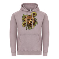 Vintage Zinc Bear head sunflower Vintage Hoodie - HowdyJamesFarm