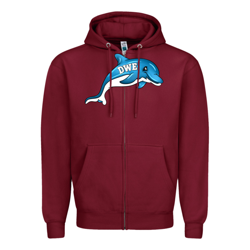 Dolphin Dwe Zipper Hoodie by CowhideDigitalArt | Teevron