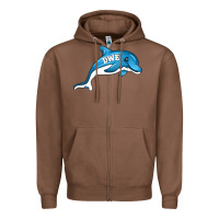 Chestnut dolphin dwe Zipper Hoodie - CowhideDigitalArt