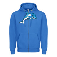 True Royal dolphin dwe Zipper Hoodie - CowhideDigitalArt