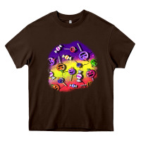 Chocolate Brown halloween candy  patches Heavy Core Tee - BundleAndBundleShop