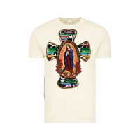 Vintage Arctic Our Lady Of Guadalupe Cross Vintage Tee - RanaPortraitStore