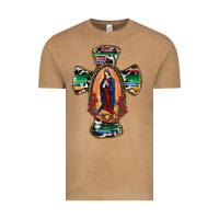 Vintage Camel Our Lady Of Guadalupe Cross Vintage Tee - RanaPortraitStore