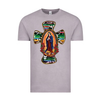 Vintage Zinc Our Lady Of Guadalupe Cross Vintage Tee - RanaPortraitStore