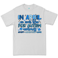 Dove Grey in april we wear blue for autism awareness Premium Tee - Artiststas