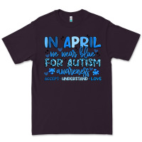 Plum in april we wear blue for autism awareness Premium Tee - Artiststas