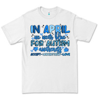 White in april we wear blue for autism awareness Premium Tee - Artiststas