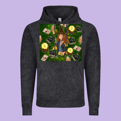 Wizard Girl With Magic Vintage Hoodie Designed By Tumblerdesignbyshophia
