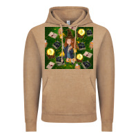 Vintage Coffee wizard girl with magic Vintage Hoodie - TumblerDesignByShophia