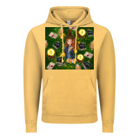 Vintage Mustard wizard girl with magic Vintage Hoodie - TumblerDesignByShophia