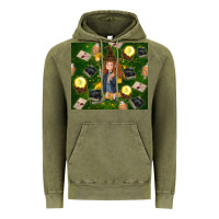 Vintage Olive wizard girl with magic Vintage Hoodie - TumblerDesignByShophia
