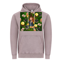 Vintage Zinc wizard girl with magic Vintage Hoodie - TumblerDesignByShophia