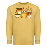 Antique Gold Bee Honey Coffee Cups Premium Sweatshirt - Artiststas