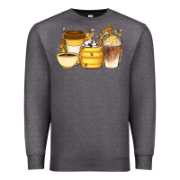 Charcoal Heather Bee Honey Coffee Cups Premium Sweatshirt - Artiststas