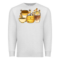 Oatmeal Heather Bee Honey Coffee Cups Premium Sweatshirt - Artiststas