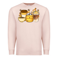 Pale Pink Bee Honey Coffee Cups Premium Sweatshirt - Artiststas