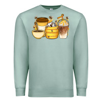 Seafoam Bee Honey Coffee Cups Premium Sweatshirt - Artiststas