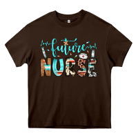 Chocolate Brown future nurse Heavy Core Tee - JahusDesignShop