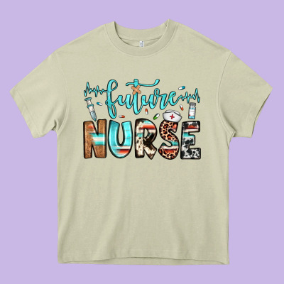 Future Nurse Heavy Core Tee Designed By Jahusdesignshop
