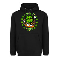 Black happy go lucky Heavyweight Hoodie - Artiststas