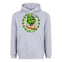 Heather Grey happy go lucky Heavyweight Hoodie - Artiststas