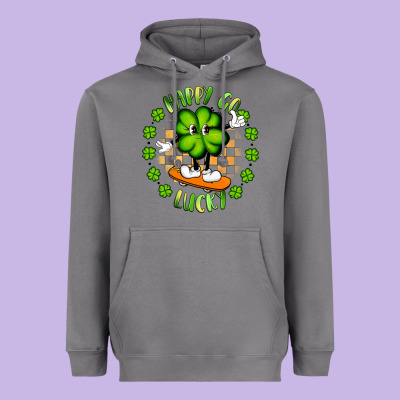 Happy Go Lucky Heavyweight Hoodie Designed By Artiststas