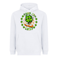 White happy go lucky Heavyweight Hoodie - Artiststas