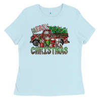 Baby Blue merry christmas Ladies Tee - SublimationCraftShop