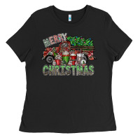 Black merry christmas Ladies Tee - SublimationCraftShop