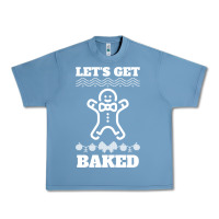 Pebble Blue Let's Get Baked Smoking Weed Funny Christmas Gift 1 Urban Heavy Tee - lanVoArt