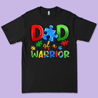 Dad Of A Warrior Premium Tee Designed By Artiststas