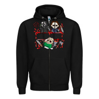 Black halloween Zipper Hoodie - CowhideDigitalArt