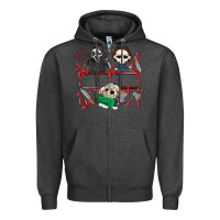 Charcoal Heather halloween Zipper Hoodie - CowhideDigitalArt