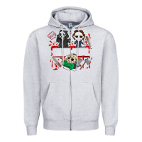 Heather Grey halloween Zipper Hoodie - CowhideDigitalArt
