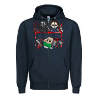 Navy halloween Zipper Hoodie - CowhideDigitalArt