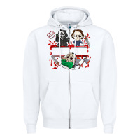 White halloween Zipper Hoodie - CowhideDigitalArt