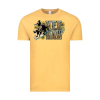 Vintage Mustard Yee haw Cowboy western Vintage Tee - HowdyJamesFarm