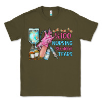 Army Green nursing student tears Classic Tee - RacoonDesign