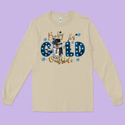 Baby Its Cold Outside Long Sleeve Tee Designed By Cowgirlartshop