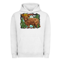 Pigment Lunar Rock western cactus highland cow Urban Hoodie - BarkalooDesign