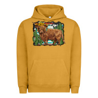 Pigment Peanut Butter western cactus highland cow Urban Hoodie - BarkalooDesign