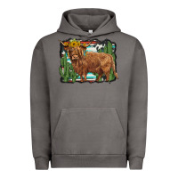 Pigment Tornado western cactus highland cow Urban Hoodie - BarkalooDesign