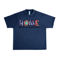 Navy home of the because of the brave Urban Heavy Tee - JahusDesignShop