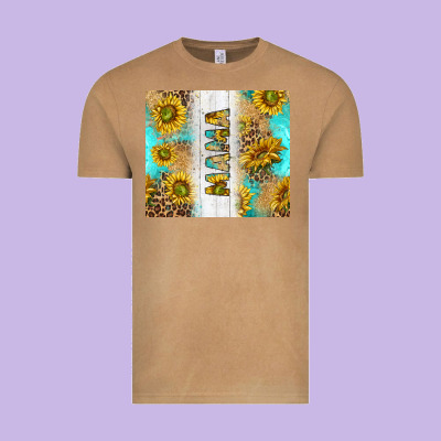 Western Mother's Day Mama With Turquoise And Sunflowers And Leopard Tu Vintage Tee Designed By Tumblerdesignbyshophia