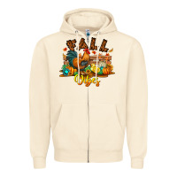 Sandshell Fall Vibes Zipper Hoodie - CowhideDigitalArt
